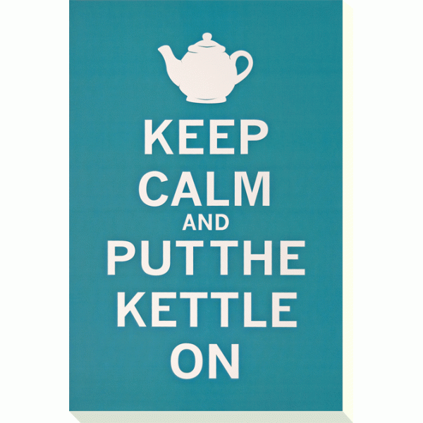 Keep Calm & Put The Kettle On Canvas Print